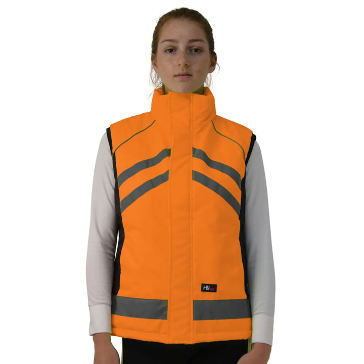 HY Equestrian HyViz Fluorescent Padded Gilet/Waistcoat/BodyWarmer - 3 Colours