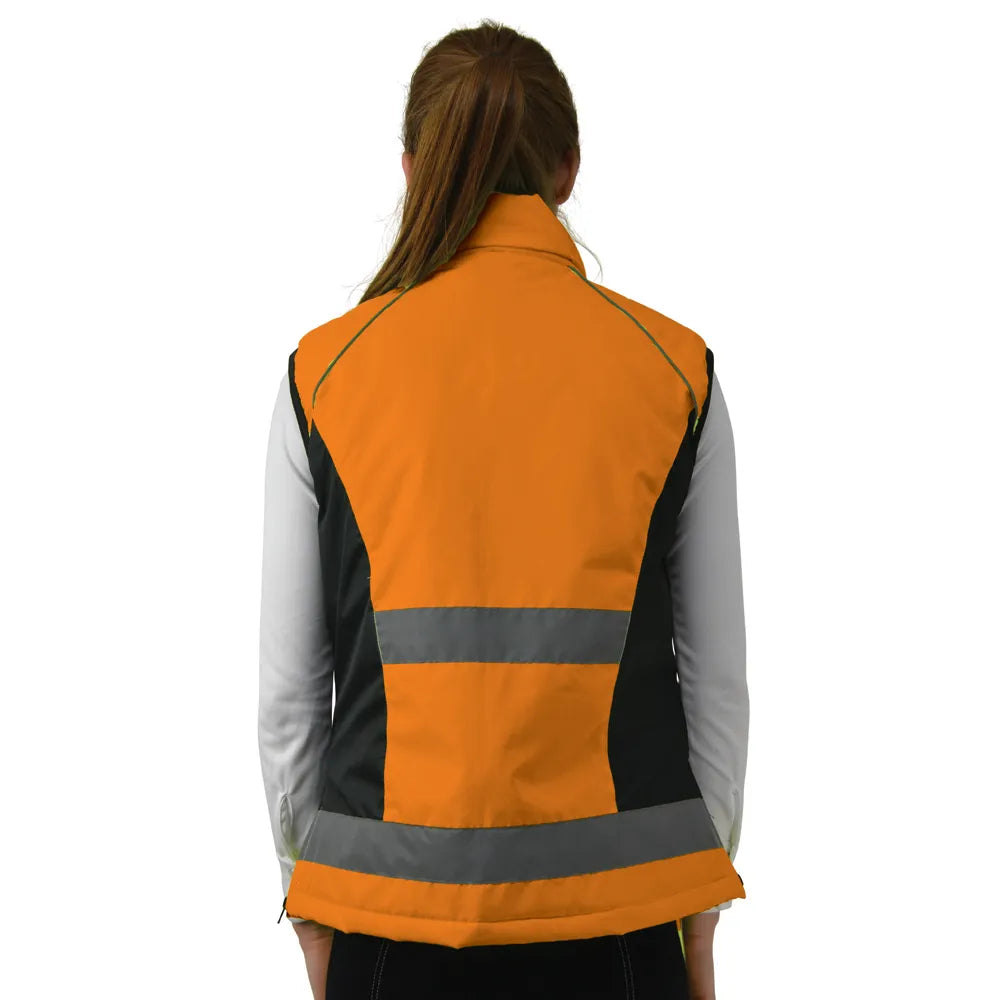 HY Equestrian HyViz Fluorescent Padded Gilet/Waistcoat/BodyWarmer - 3 Colours
