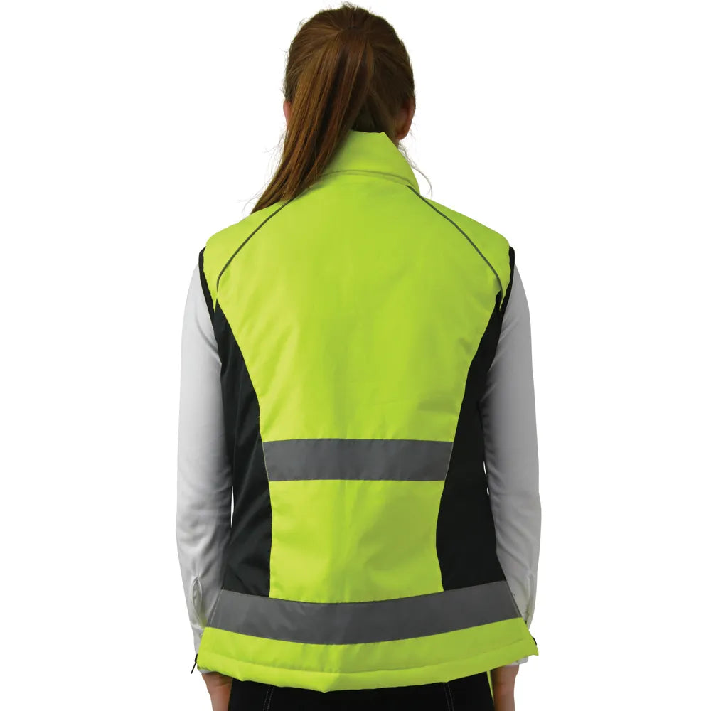 HY Equestrian HyViz Fluorescent Padded Gilet/Waistcoat/BodyWarmer - 3 Colours