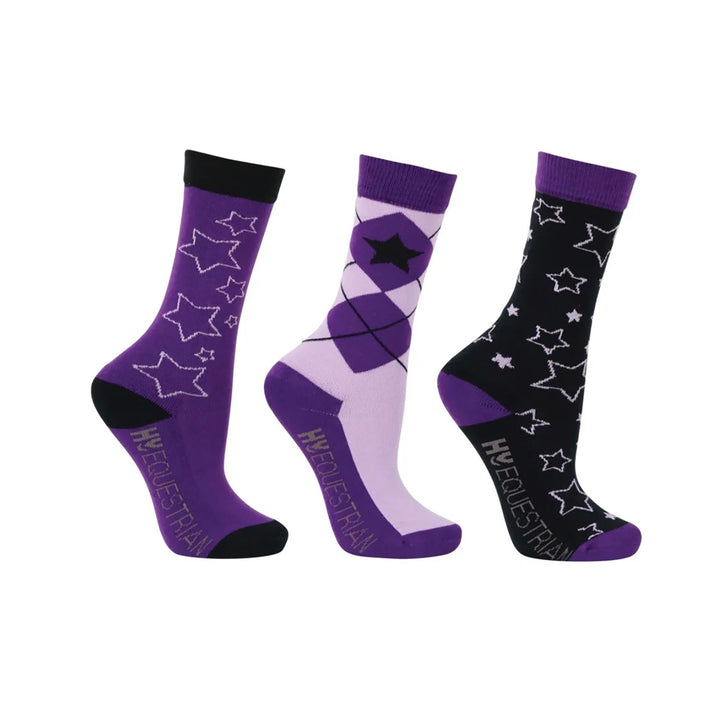 HY EQUESTRIAN STELLA CHILDRENS SOCKS - 2 Colour Choices