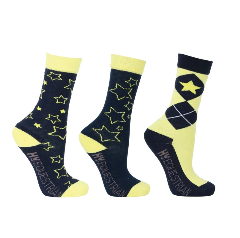 HY EQUESTRIAN STELLA CHILDRENS SOCKS - 2 Colour Choices