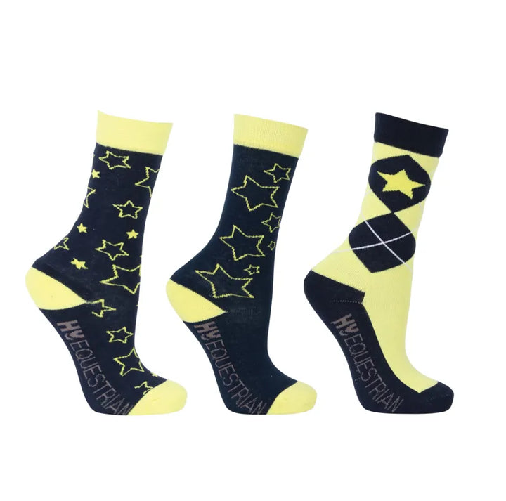 HY EQUESTRIAN STELLA CHILDRENS SOCKS - 2 Colour Choices
