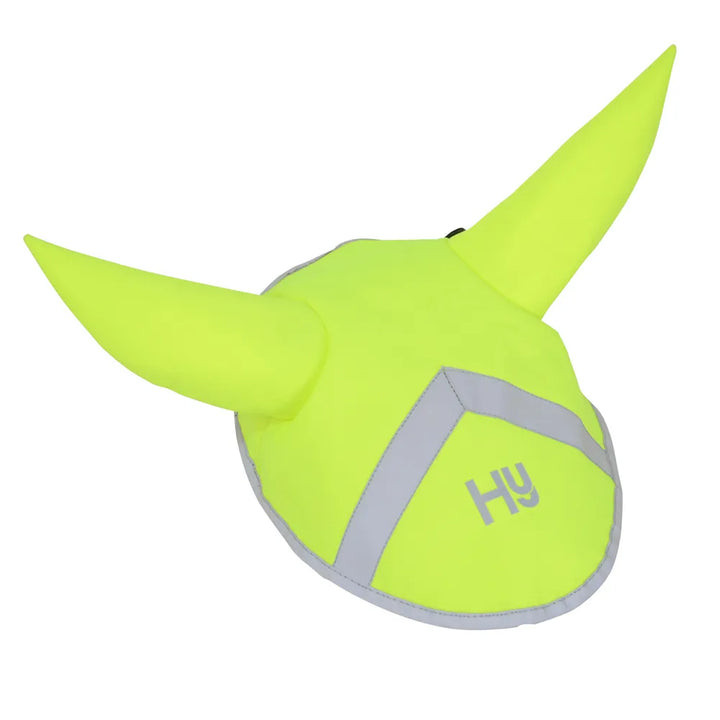 HY Viz Fluorescent Reflective Ear Bonnet/Fly Veil - 3 Colours - Sizes P/C/F