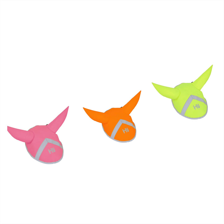 HY Viz Fluorescent Reflective Ear Bonnet/Fly Veil - 3 Colours - Sizes P/C/F
