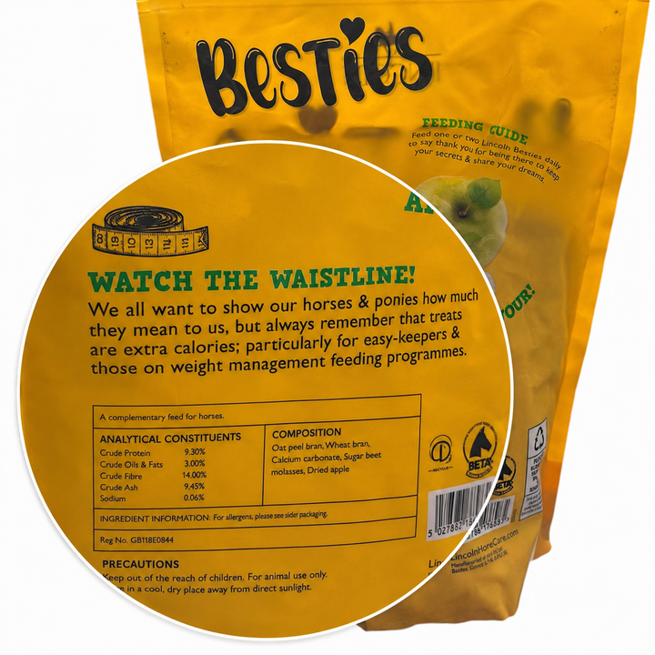 Lincoln Besties Horse Treats - Apple Flavour - 1KG Bag