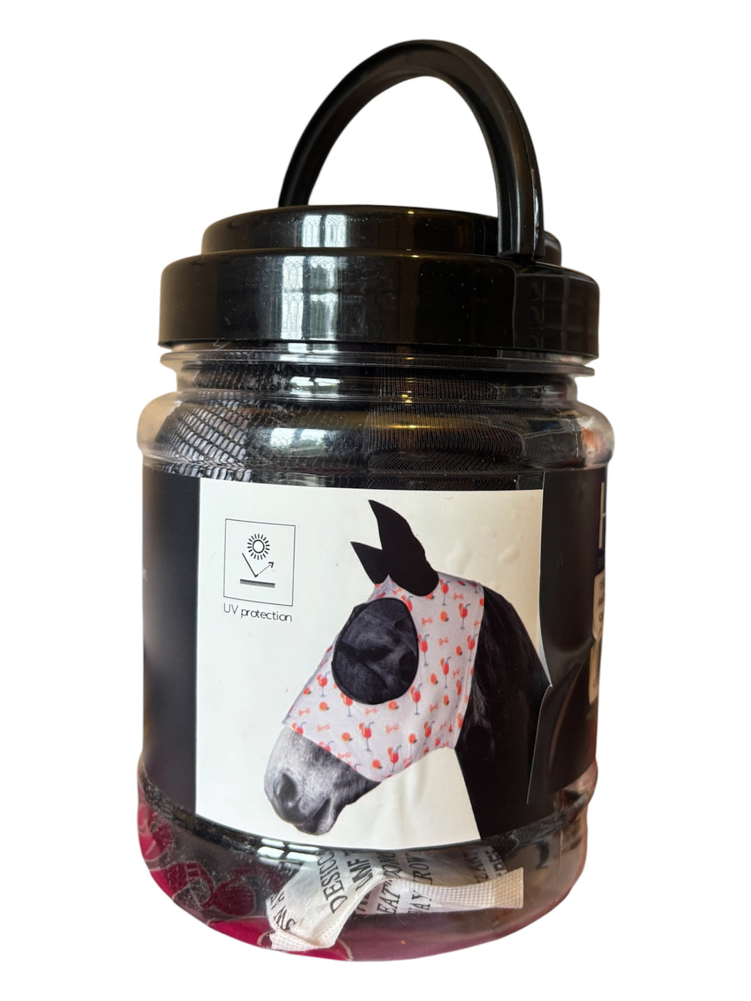 HKM Elasticated Stretch Fly Mask - UV Protection factor 50 - Funky Splash Design