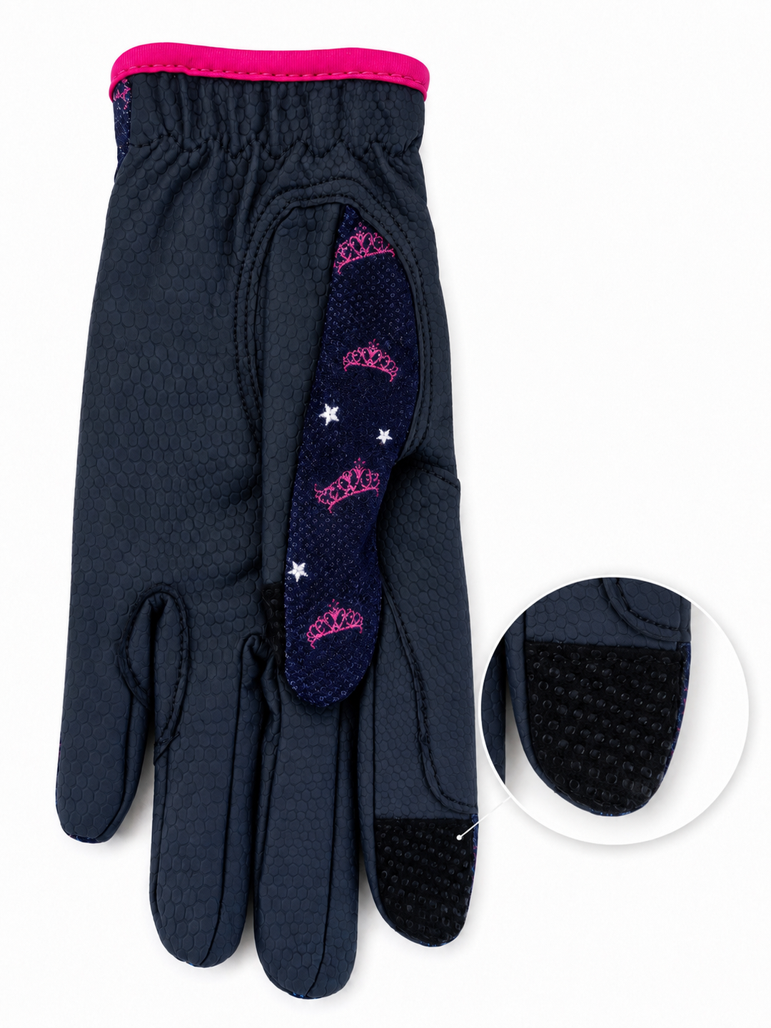 Little Rider Sabina Childrens Mesh Riding Gloves - Navy/Pink - Small - LAST PAIR