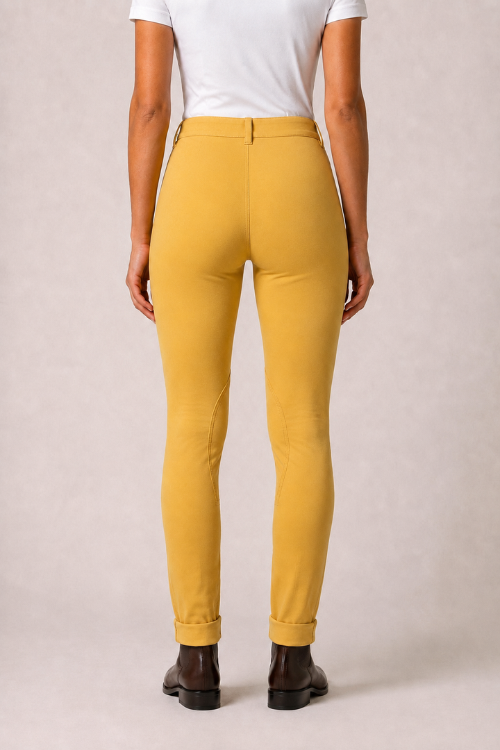 Hy Performance Ladies Showing Jodhpurs - Canary Yellow - LAST PAIR