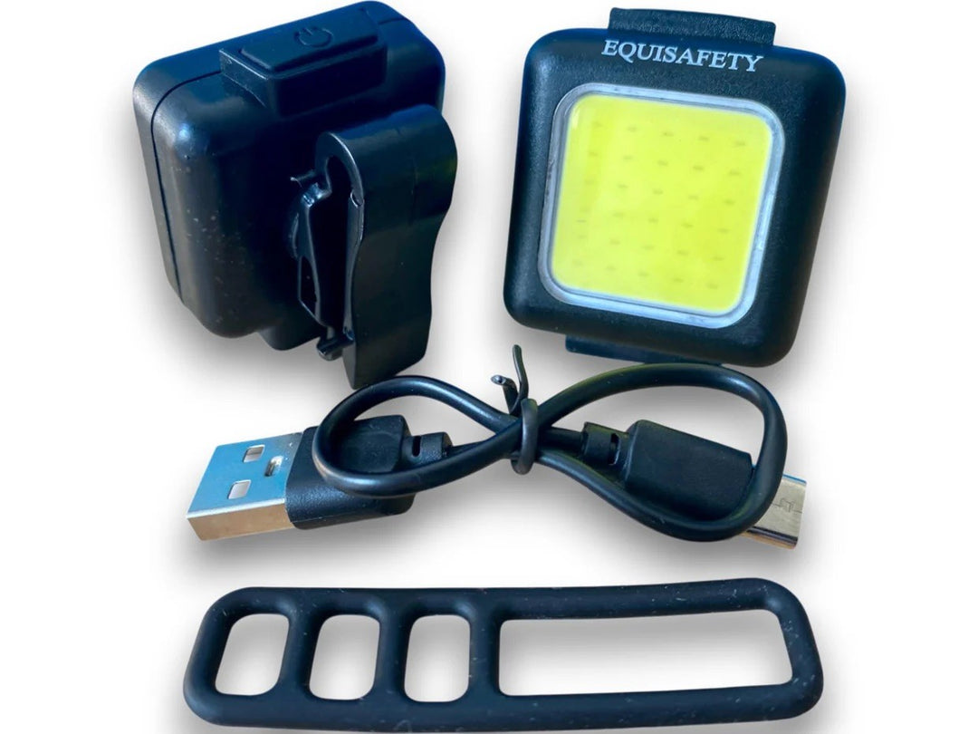 LED Rechargeable Clip On Light by Equisafety - Red or White - A MUST HAVE ITEM