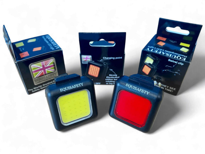 LED Rechargeable Clip On Light by Equisafety - Red or White - A MUST HAVE ITEM