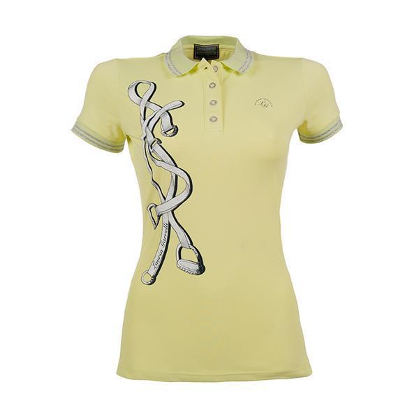 HKM Lauria Garelli Limoni Polo Top - Yellow/Lime - Size Medium (12) - LAST 2!
