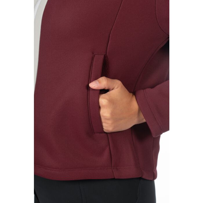Gorgeous Lauria Garrelli Livigno Sweat Jacket - Burgundy & Grey - Size Large - LAST ONE