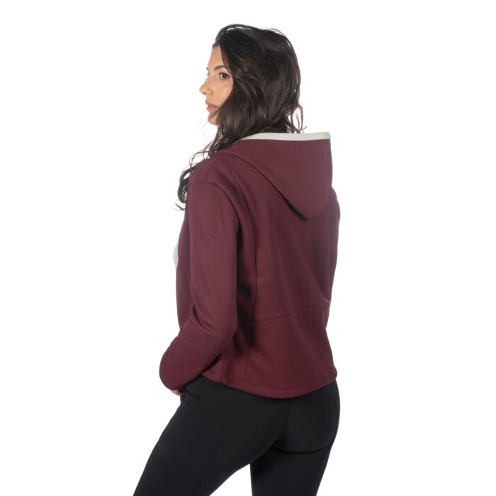 Gorgeous Lauria Garrelli Livigno Sweat Jacket - Burgundy & Grey - Size Large - LAST ONE