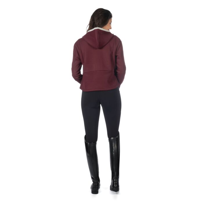 Gorgeous Lauria Garrelli Livigno Sweat Jacket - Burgundy & Grey - Size Large - LAST ONE