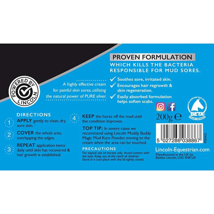 Lincoln Muddy Buddy Magic Kure Cream 200g - Amazing for Mud Fever