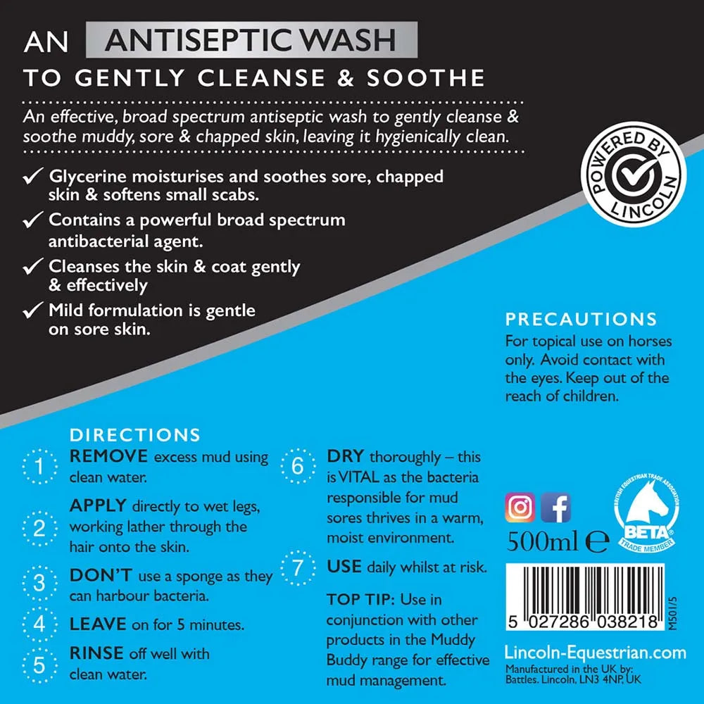 Lincoln Muddy Buddy Anti Bacterial Antiseptic Scrub 1Ltr - Very Effective