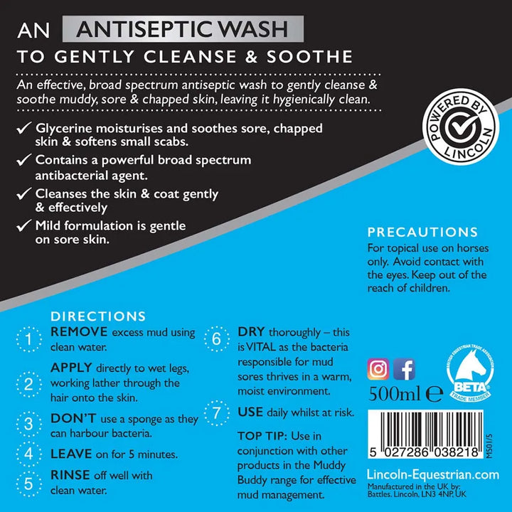 Lincoln Muddy Buddy Anti Bacterial Antiseptic Scrub 1Ltr - Very Effective