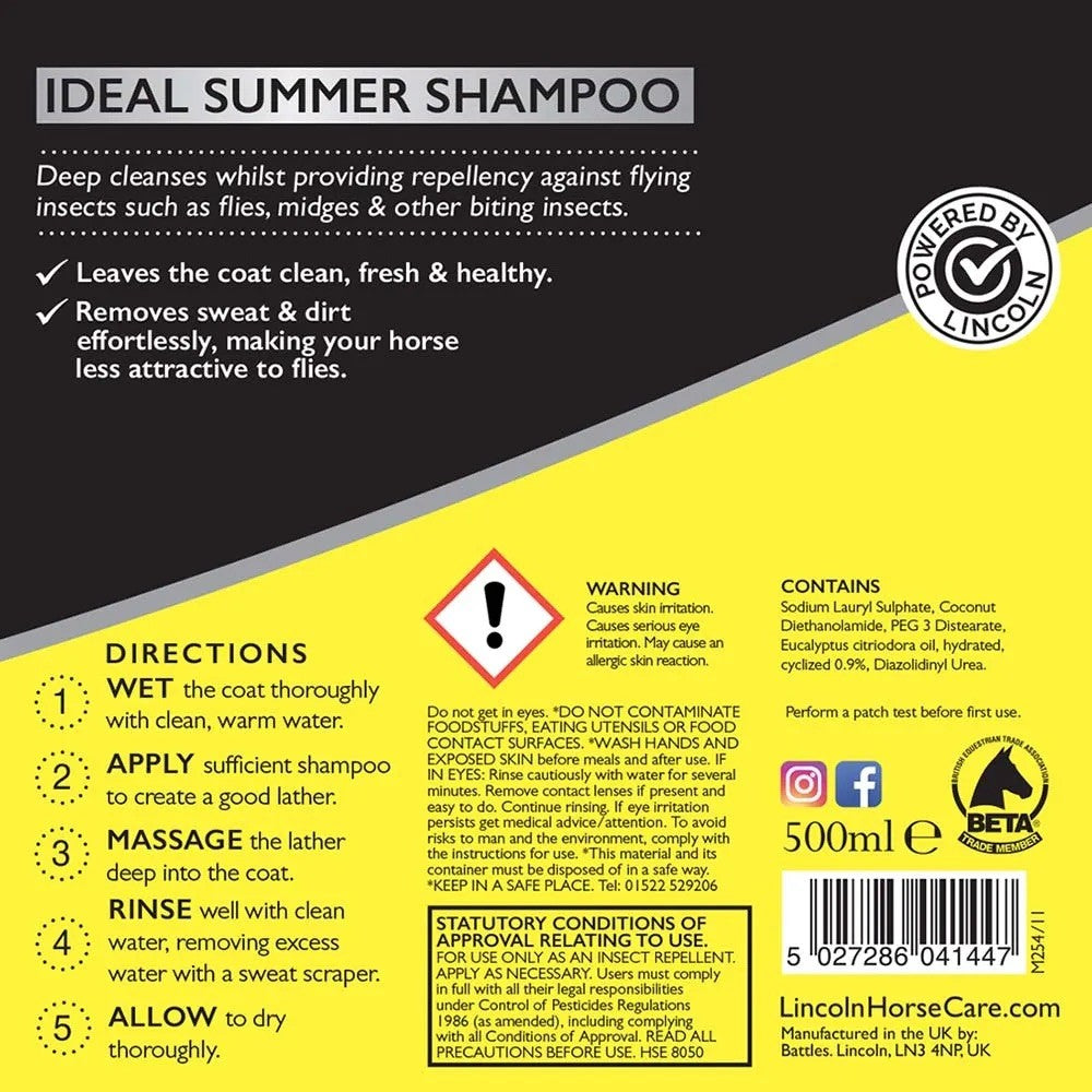 Lincoln Fly Repellent Shampoo - DOES 2 JOBS FOR THE PRICE OF 1! A MUST HAVE ITEM