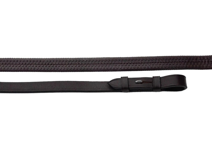 Rhinegold Windsor Rubber Covered Leather Reins - One Size - LOW Price