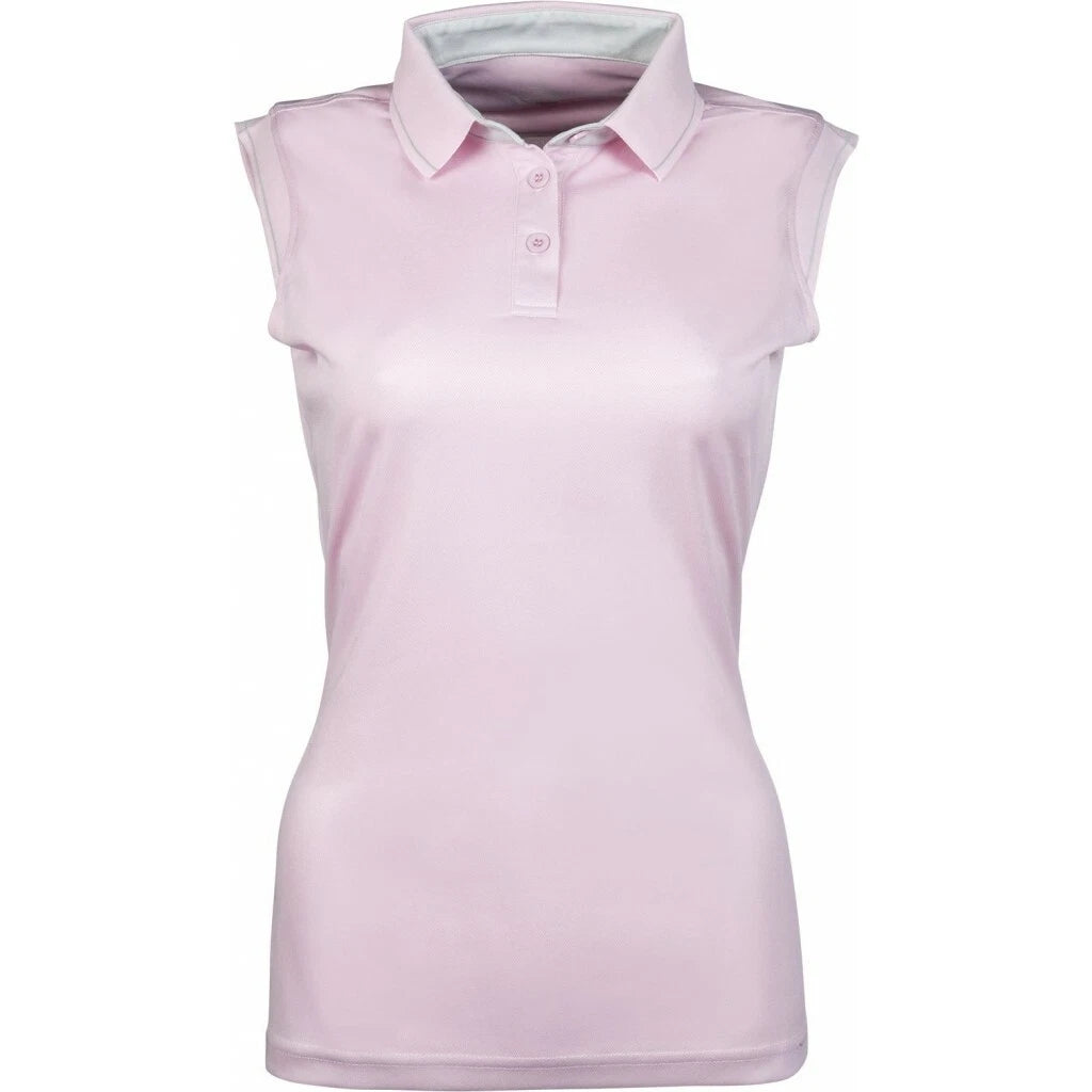 HKM Classico Sleeveless Lightweight Summer Polo Top - Light pink - All Sizes