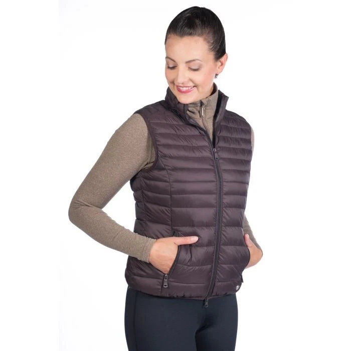 HKM Lena Quilted Gilet/vest/Body Warmer in Chocolate Brown - Fab Gift (Popular)