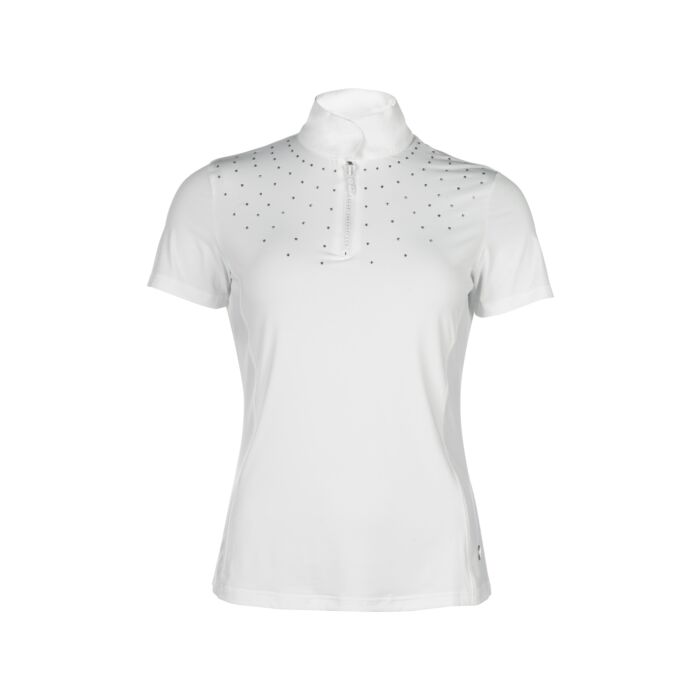 HKM Stunning SKADI Competition Shirt with Beautiful Crystals - White - All Sizes