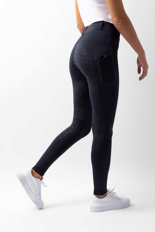 HORZE Dea Women's Full Grip Tights - Navy or Black (popular)