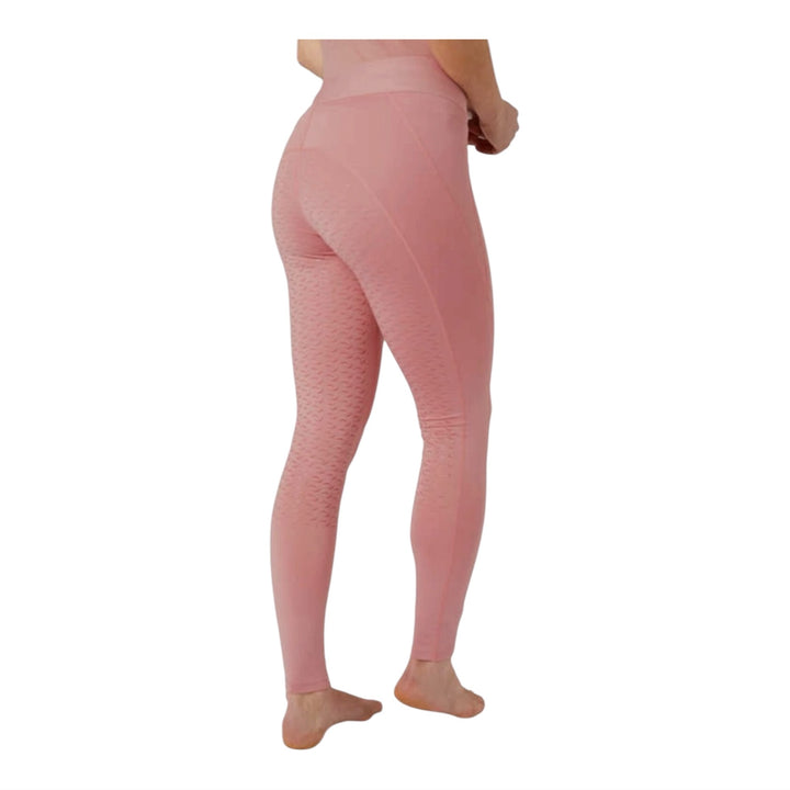 HORZE Tessa Lightweight Riding Tights with Full Silicone Seat - Gorgeous Salmon Pink
